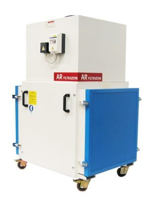SISTEMA DE ASPIRACIÓN Y FILTRACIÓN DE AIRE PORTÁTIL PARA POLVO, HUMOS, OLORES, VAPORES DE TALADRINA Y ACEITE AR FILTRAZIONI -ARPX